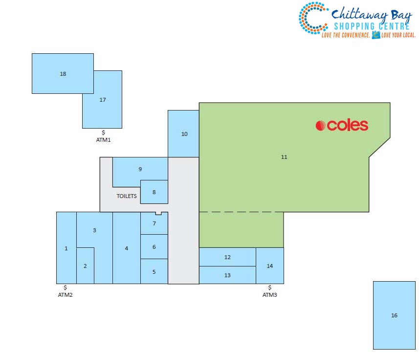 Chittaway Bay Shopping Centre Map closer look